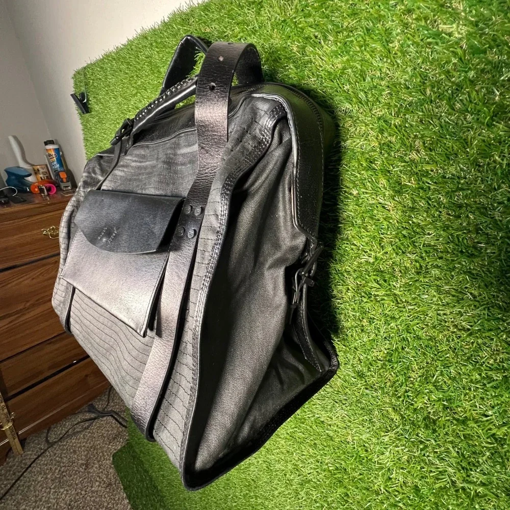 Diesel Down Under Victoria Black Canvas Leather Satchel Bag 00X993PR377 T8013